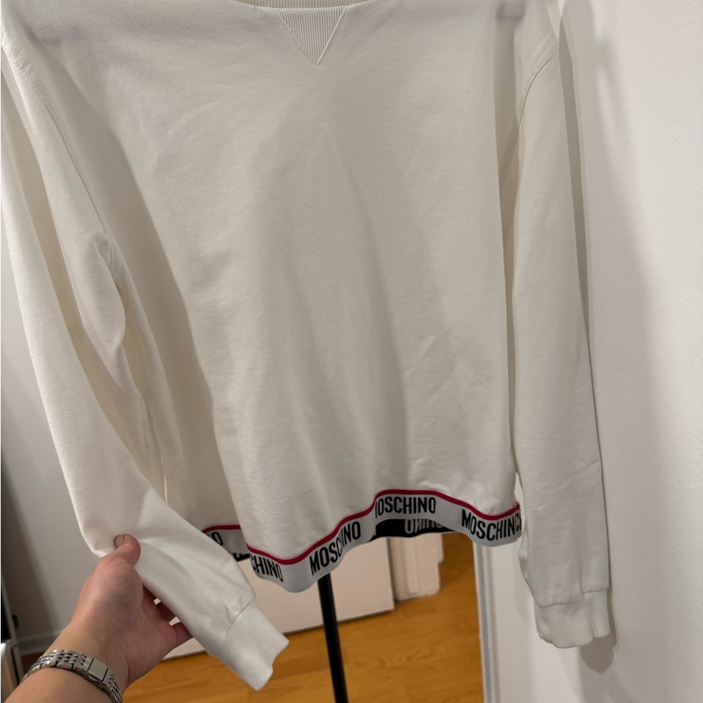 Moschino Ivory Long Sleeve Top